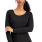 Top de decote redondo com camada de base feminina 32 Degrees, preto, tamanho pequeno