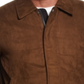 Jaqueta bomber masculina vintage resistente às intempéries, marrom, tamanho grande