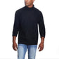 Suéter masculino vintage de gola alta, grosso e resistente às intempéries, preto, tamanho médio
