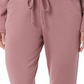Calça jogger feminina 32 Degrees com cordão, rosa, tamanho XS