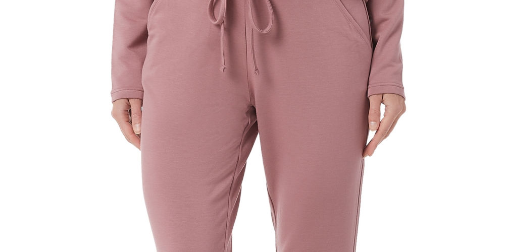 Calça jogger feminina 32 Degrees com cordão, rosa, tamanho XS