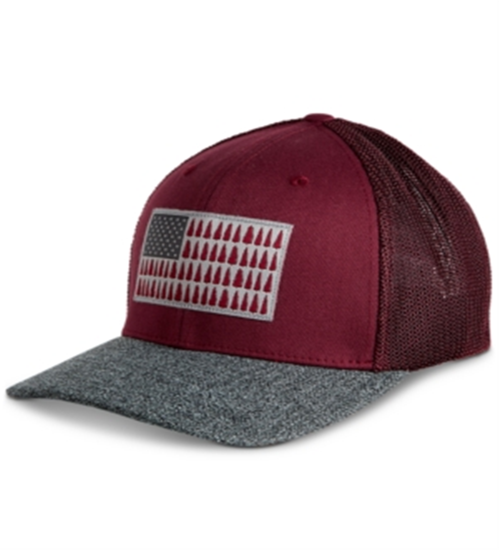 Boné Columbia Mesh Tree Flag Masculino Vermelho Tamanho Grande