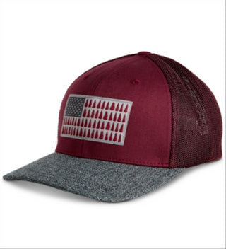 Boné Columbia Mesh Tree Flag Masculino Vermelho Tamanho Grande