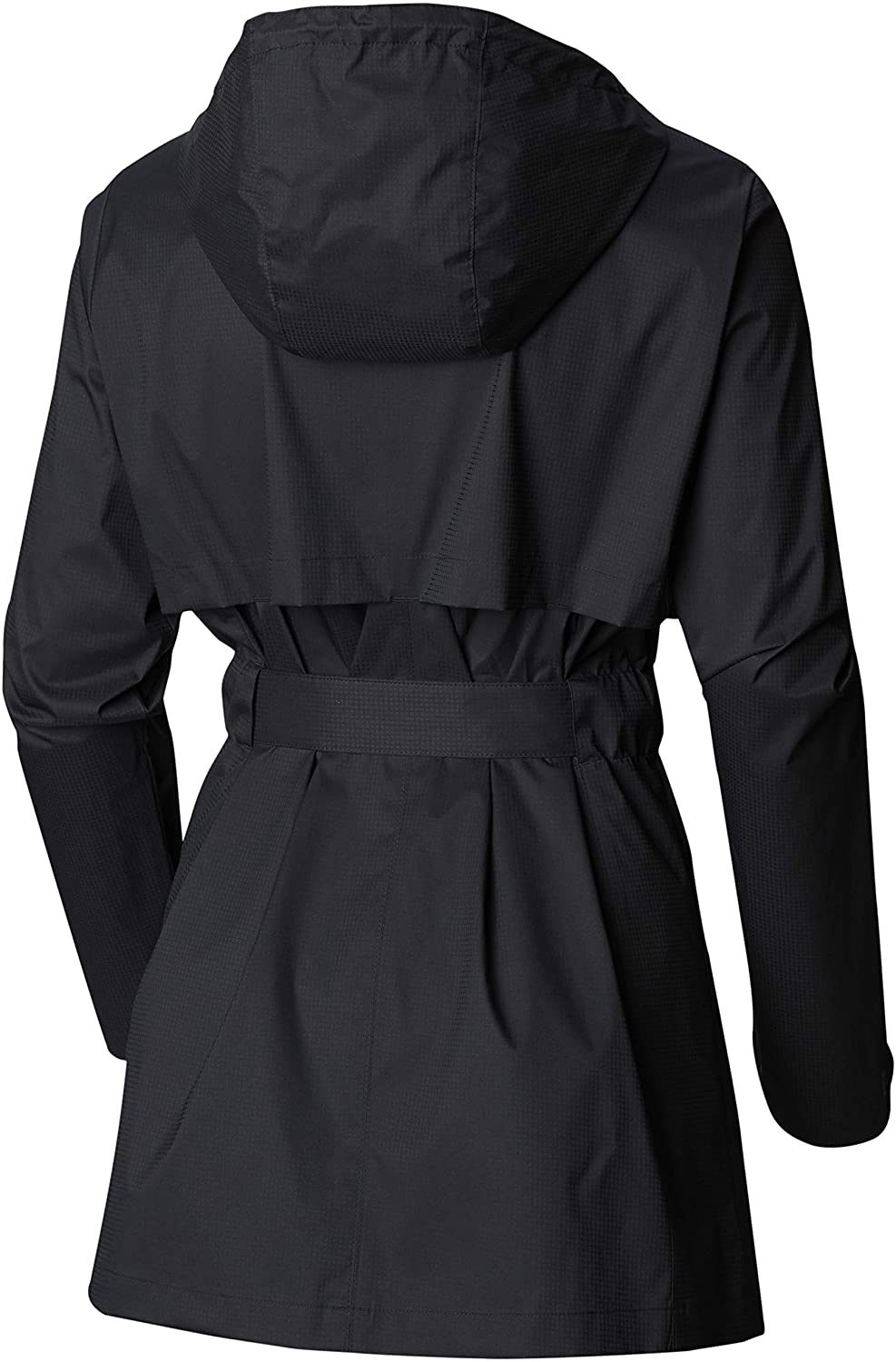 Jaqueta de chuva resistente à água Columbia Pardon My Trench feminina, preta, tamanho pequeno