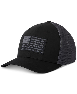 Boné Columbia Masculino PFG Mesh Fish Flag Preto
