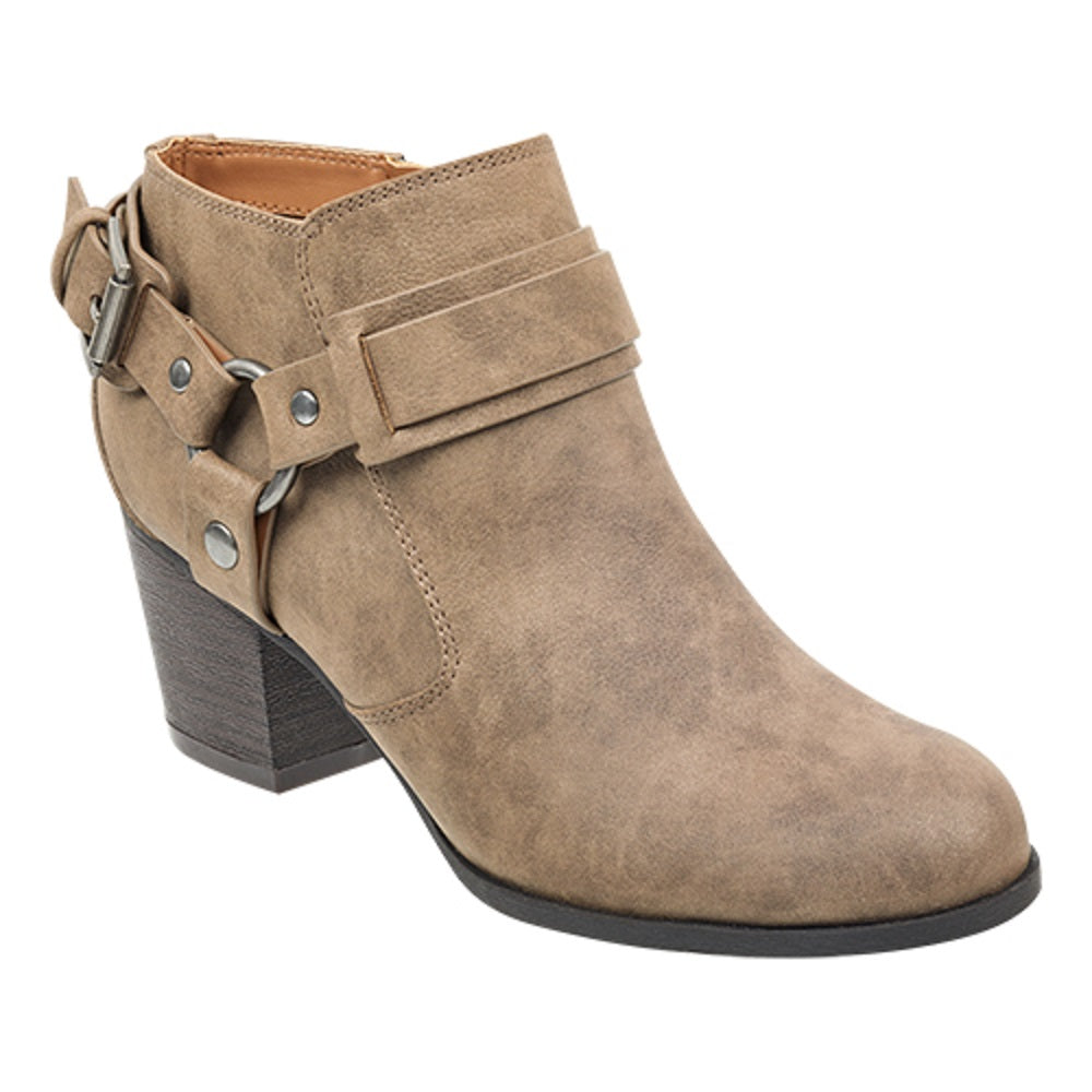 Botas femininas Sansun Almond Toe Fashion Toe, tamanho 7,5 M, marrom, Indigo Rd.