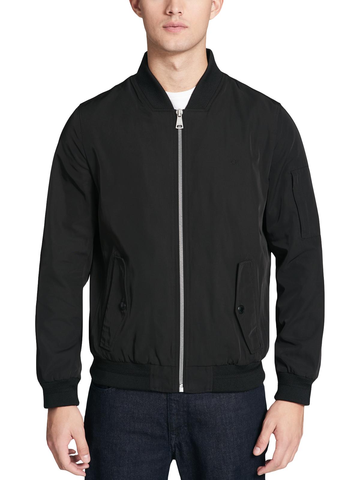 Jaqueta Bomber Calvin Klein Masculina Flight Preta Tamanho Grande