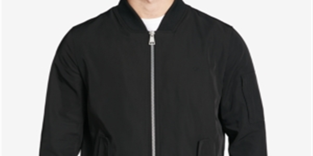 Jaqueta Bomber Calvin Klein Masculina Flight Preta Tamanho Grande