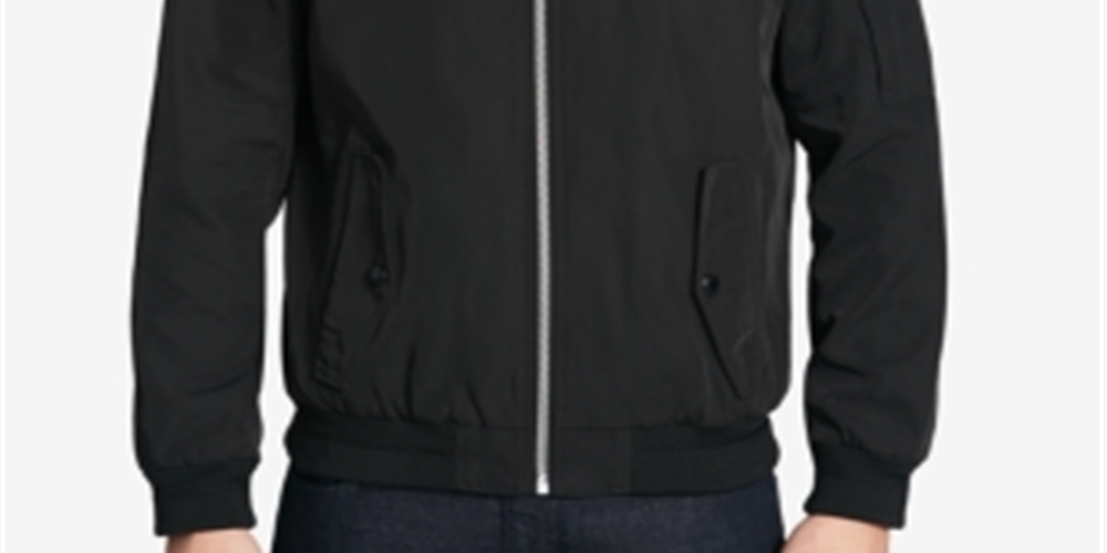 Jaqueta Bomber Calvin Klein Masculina Flight Preta Tamanho Grande