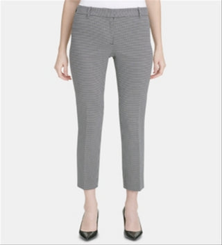 Calça Calvin Klein Feminina Estampada Quadrada Cinza Tamanho 6