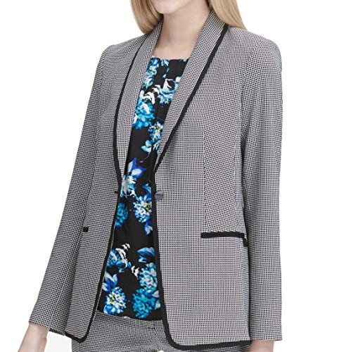 Calvin Klein Blazer feminino estampado de um botão tamanho 2