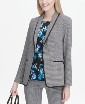 Calvin Klein Blazer feminino estampado de um botão tamanho 2