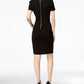 Vestido justo de crepe SeaScuba feminino Calvin Klein, preto, tamanho 14