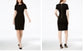 Vestido justo de crepe SeaScuba feminino Calvin Klein, preto, tamanho 14