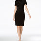 Vestido justo de crepe SeaScuba feminino Calvin Klein, preto, tamanho 2