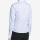 Blusa Calvin Klein Feminina com Gola Punhada e Botões Azul Tamanho 2 Petite
