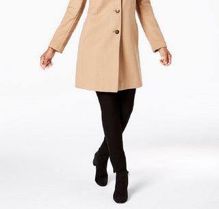 Casaco Calvin Klein Feminino Trespassado Marrom Tamanho 10