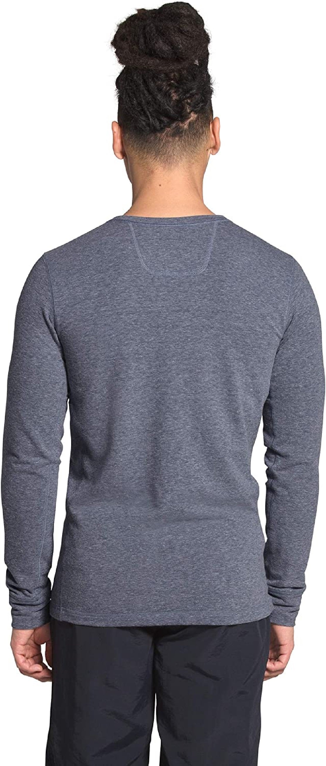 Moletom The North Face TNF Terry Ls Henley Heather Masculino Azul Tamanho P
