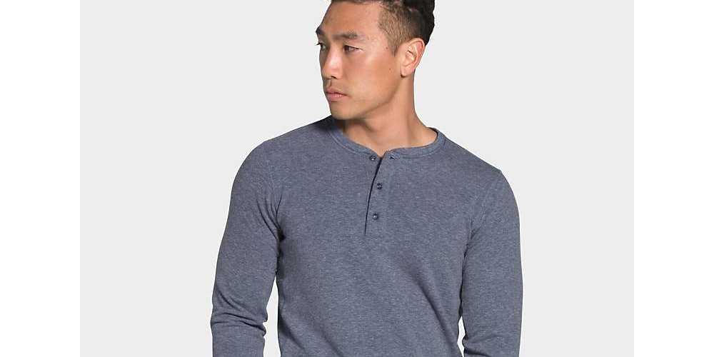 The North Face Tnf Terry Ls Henley Azul Masculino