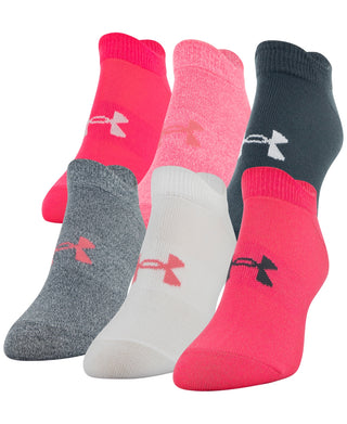 Under Armour Essential 6 Pares Meias Show Rosa Tamanho 6-9