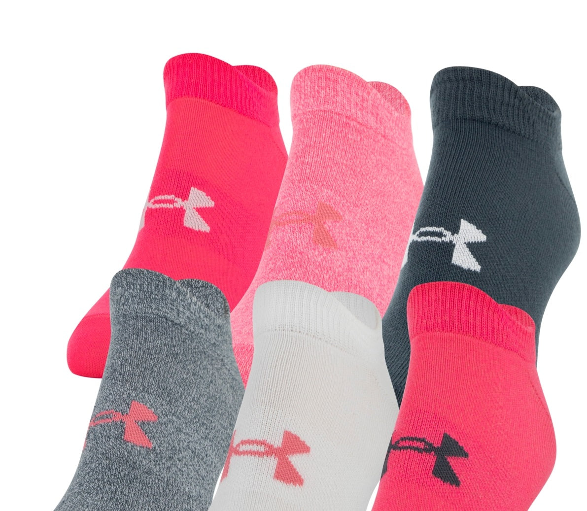 Under Armour Essential 6 Pares Meias Show Rosa Tamanho 6-9