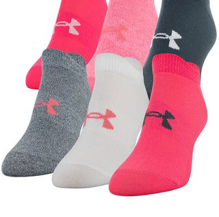 Under Armour Essential 6 Pares Meias Show Rosa Tamanho 6-9