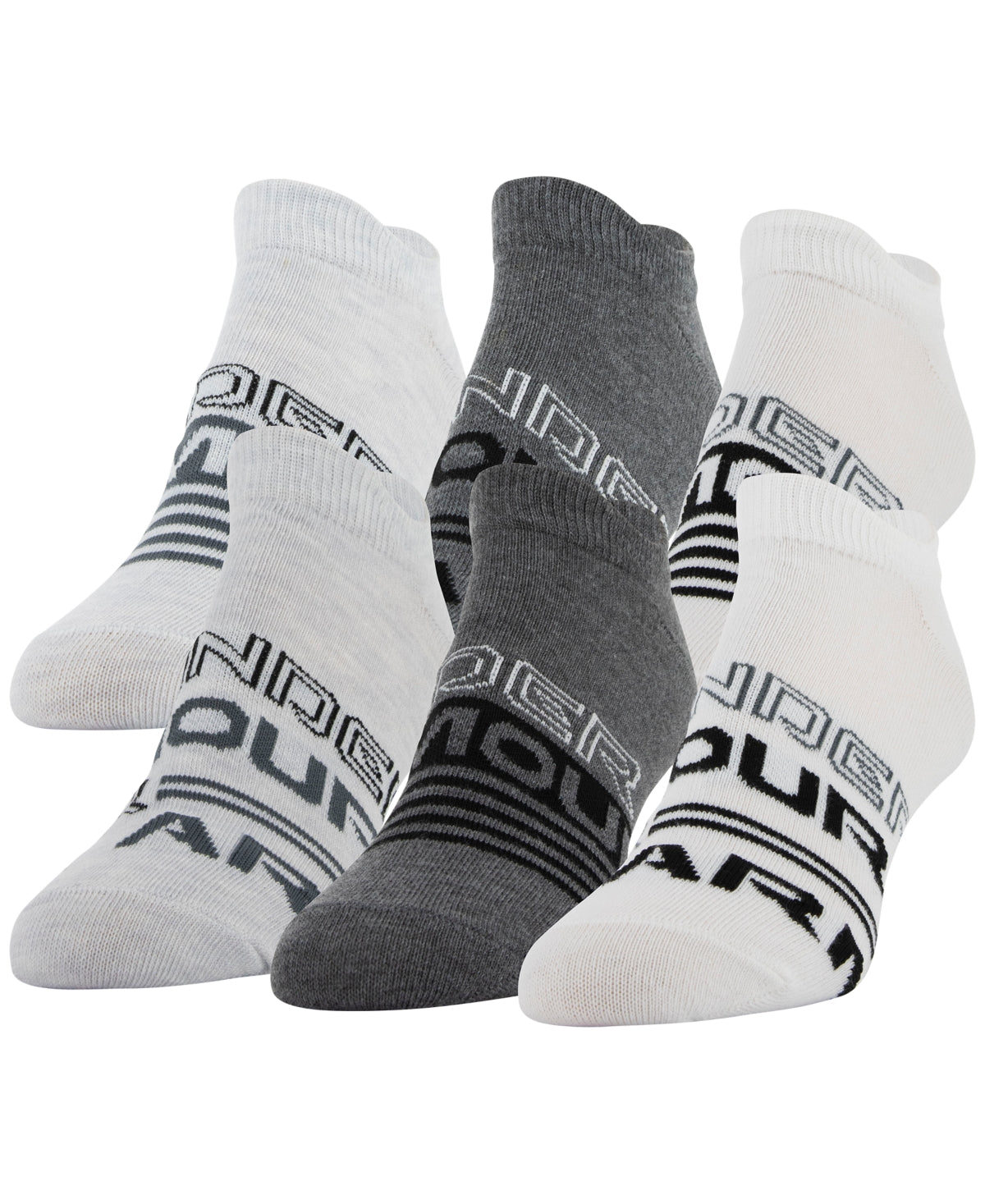 Meias Under Armour Ua Essential No Show Masculinas Cinza Tamanho 6-9