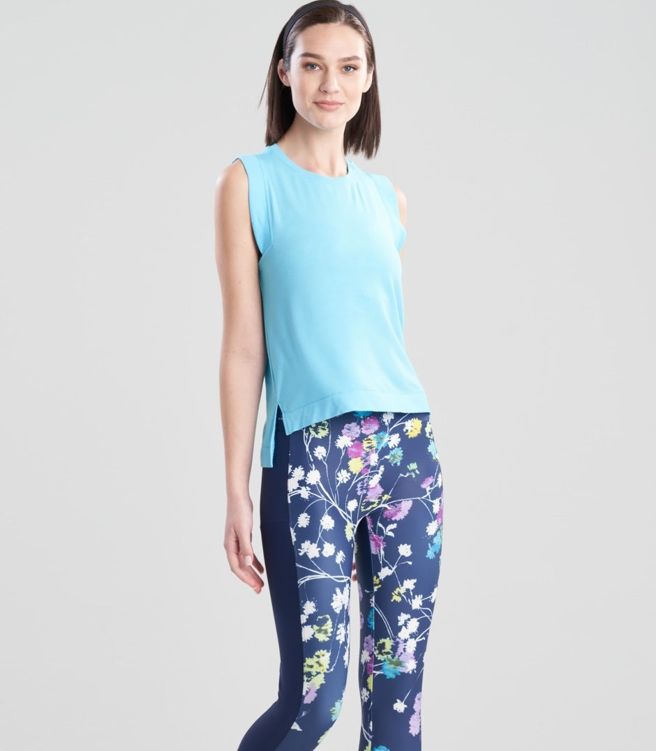 Josie Natori Regata Feminina Alta e Baixa Azul Tamanho X-G