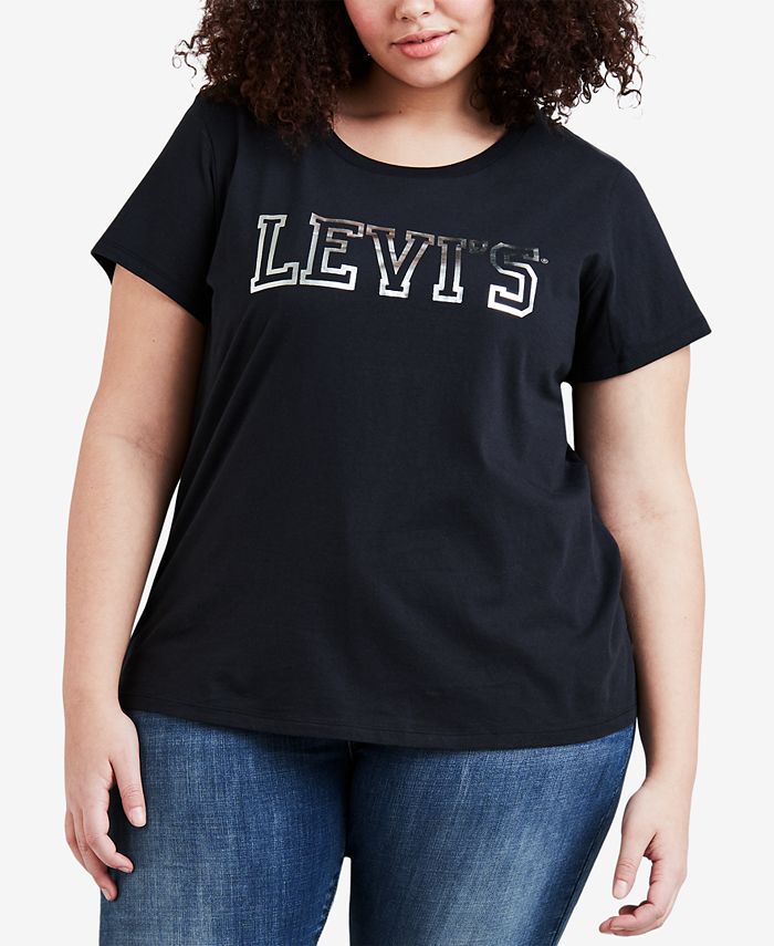 Camiseta Levi's Perfect Graphic Feminina Preta Tamanho 1X