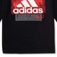 Camiseta de algodão estampada Adidas Little Boy's Field Court, preta, tamanho 7