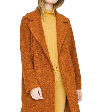 Casaco longo feminino Sanctuary Go Faux Teddy, marrom, tamanho XX-G