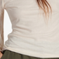 Blusa feminina Sanctuary com gola falsa e franzida, bege, tamanho médio