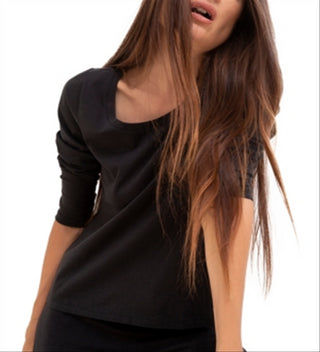 Camiseta feminina Sanctuary Ballet manga comprida preta tamanho pequeno