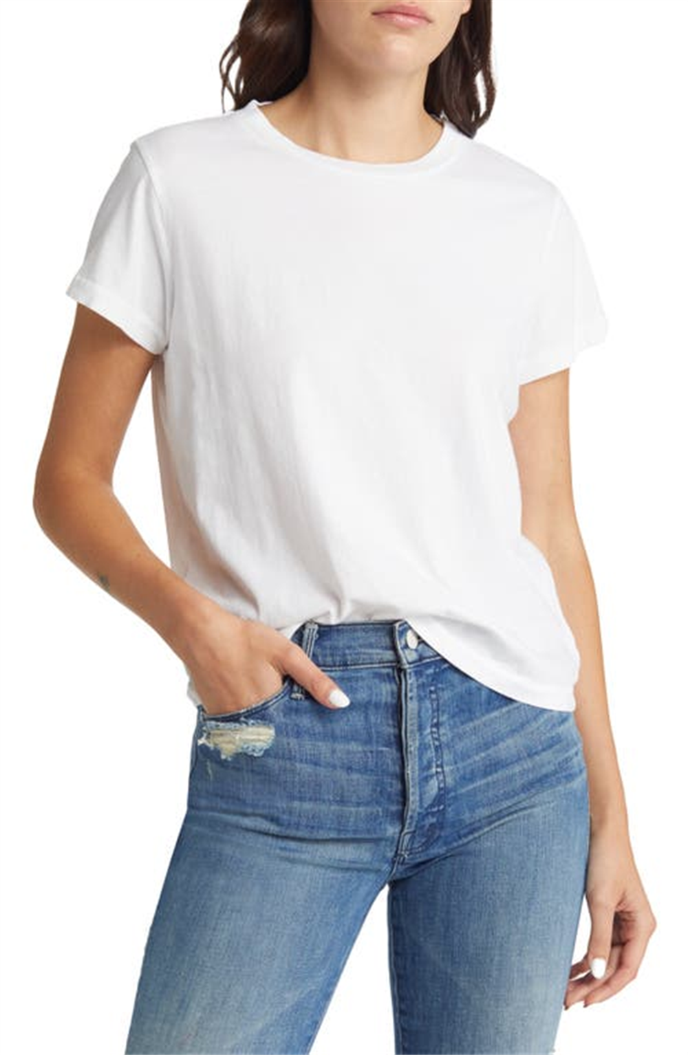 Camiseta feminina Little Goodie Goodie Lover, branca, tamanho médio