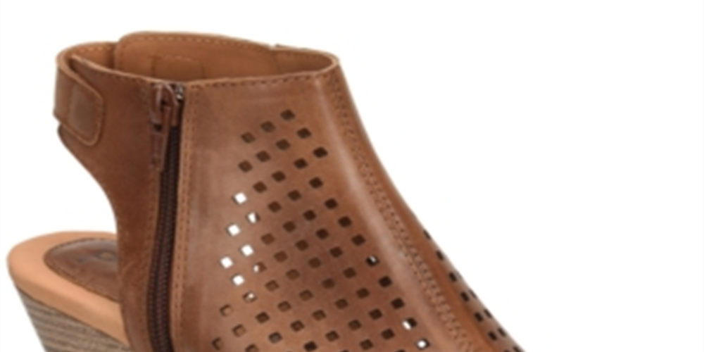 Sandálias femininas BOC Thebe Leather Cut Out Mule Marrom Tamanho 6