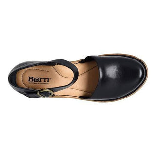 Sapatos femininos Born Women's Nellie Comfort Mary Jane Wedges, pretos