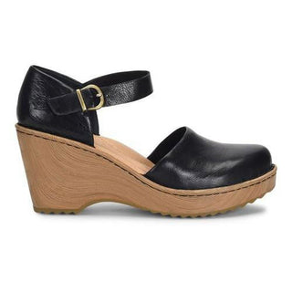 Sapatos femininos Born Women's Nellie Comfort Mary Jane Wedges, pretos