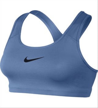 Sutiã esportivo Nike Classic Mid Impact Swoosh feminino, azul, tamanho X-S