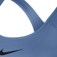 Sutiã esportivo Nike Classic Mid Impact Swoosh feminino, azul, tamanho X-S