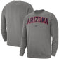 Moletom Nike Heathe Arizona Wildcats Club Fleece Masculino Cinza Tamanho G