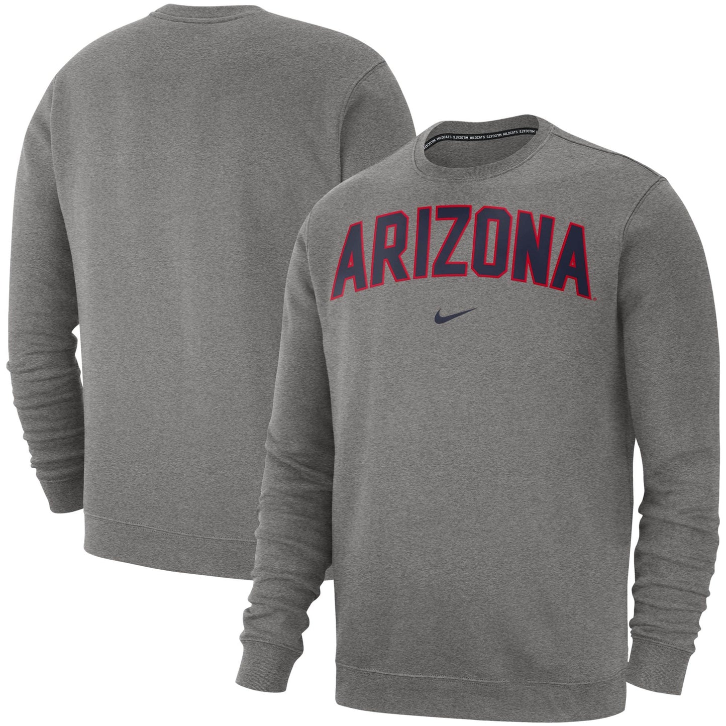 Moletom Nike Heathe Arizona Wildcats Club Fleece Masculino Cinza Tamanho G