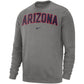 Moletom Nike Heathe Arizona Wildcats Club Fleece Masculino Cinza Tamanho G