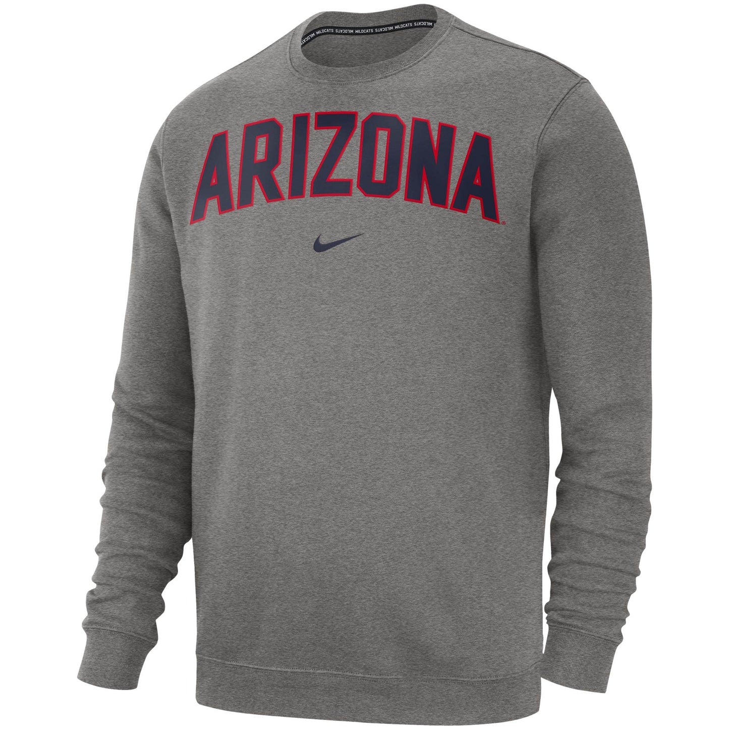 Moletom Nike Heathe Arizona Wildcats Club Fleece Masculino Cinza Tamanho G