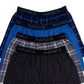 Pacote com 4 boxers masculinos Hanes com cós elástico xadrez, tamanhos variados, pequeno