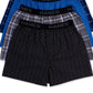 Pacote com 4 boxers masculinos Hanes com cós elástico xadrez, tamanhos variados, pequeno