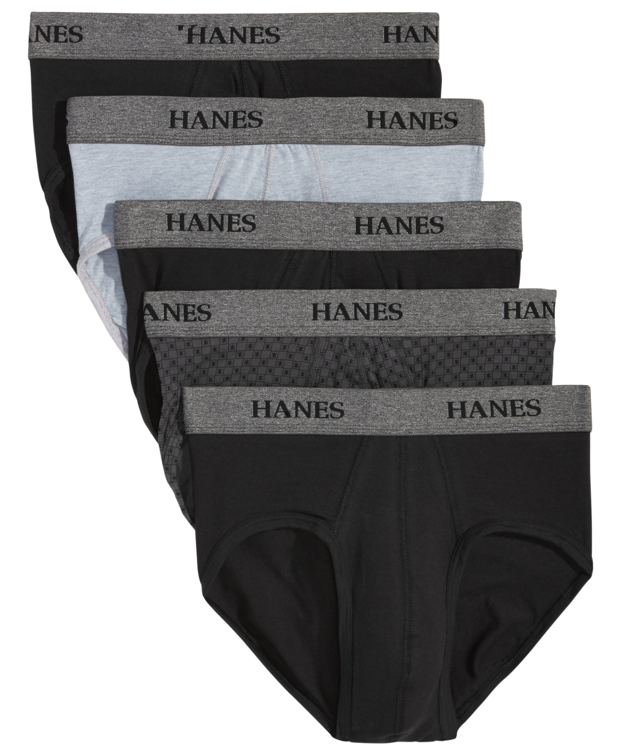 Cuecas Hanes Masculinas Platinum Stretch, Pacote com 5 Tamanhos Sortidos, Pequenas