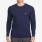 Camisa de pijama térmica masculina Ralph Lauren Waffle Knit azul