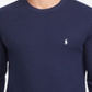 Camisa de pijama térmica masculina Ralph Lauren Waffle Knit azul