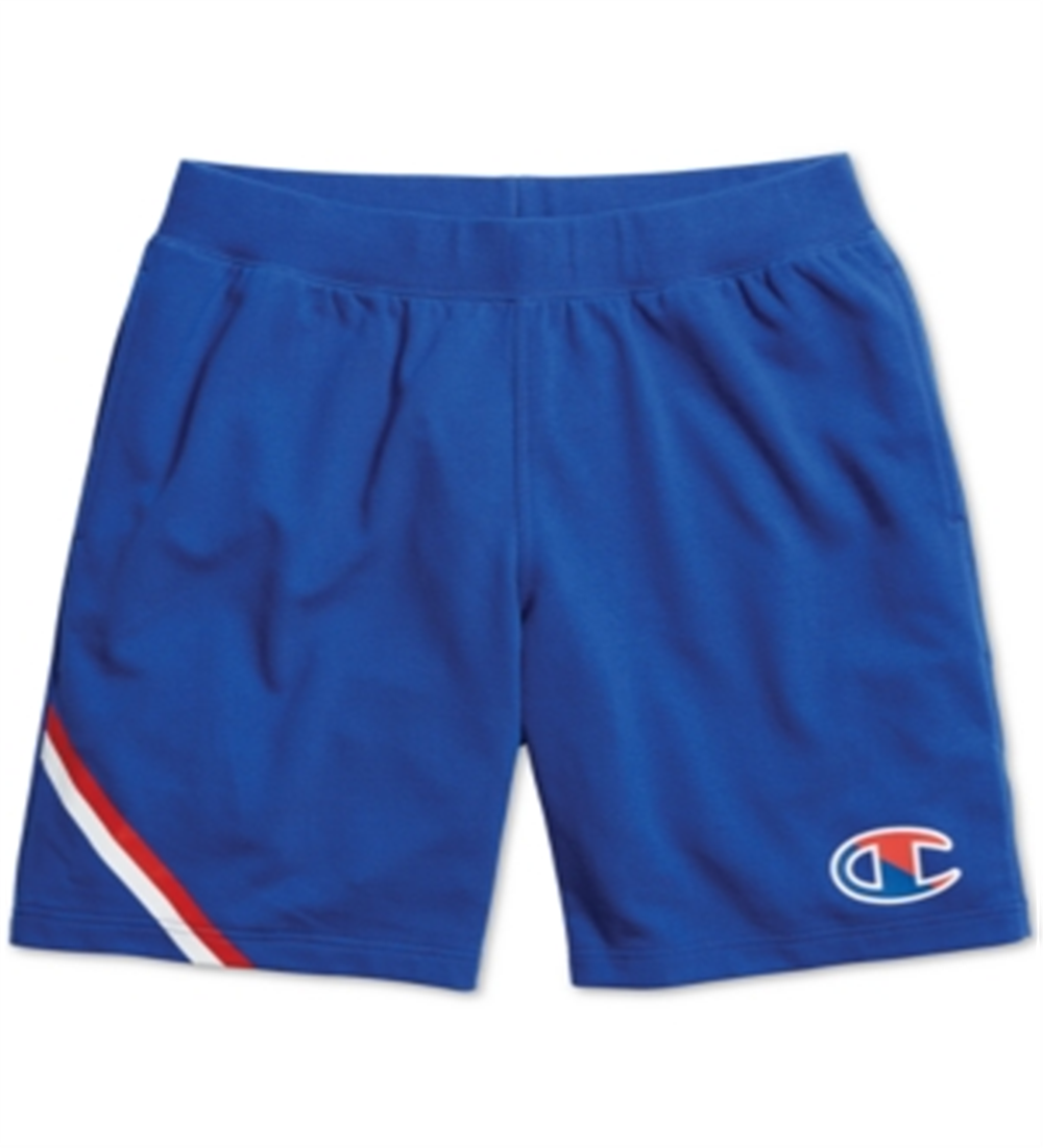 Bermuda de ginástica Champion Double Dry 9 Terry masculina, azul, tamanho extragrande