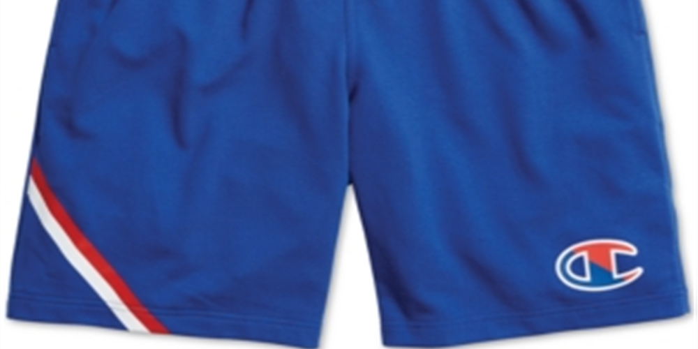 Bermuda de ginástica Champion Double Dry 9 Terry masculina, azul, tamanho extragrande
